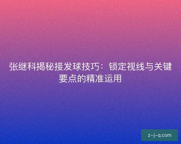 张继科揭秘接发球技巧：锁定视线与关键要点的精准运用